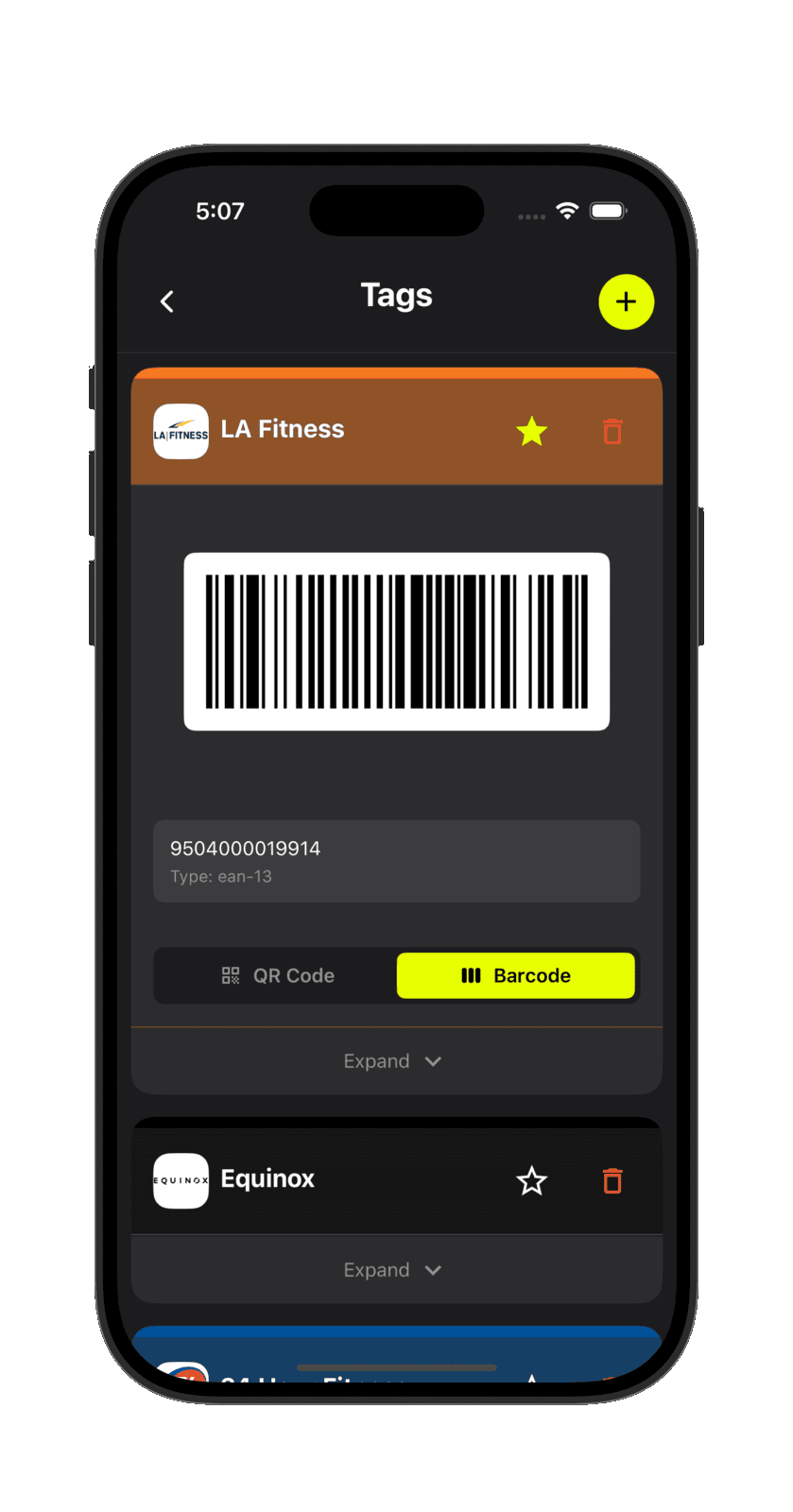 Gym tags
